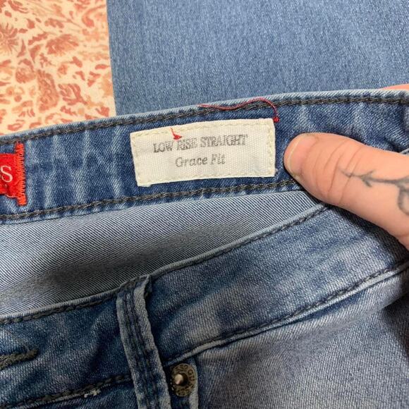 Guess Low Rise Strait Jeans Grace Fit Size 27 - Picture 3 of 8